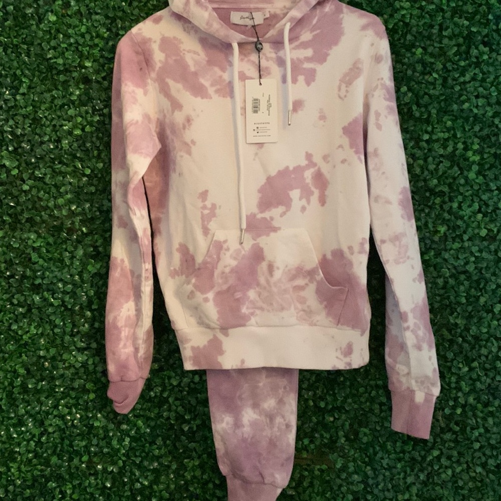 pink tie dye Hype set tracksuit